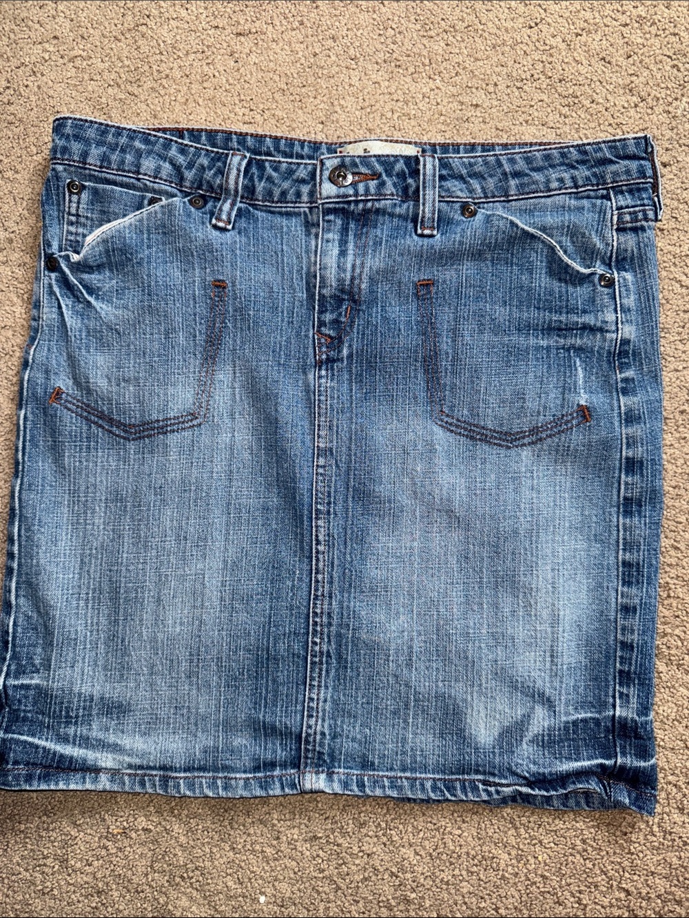 lei Distressed Light Blue Denim Mini Skirt